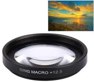 JUNESTAR Proffesional 37mm 12.5X Macro Lens Filter + Lens Protective Cap for GoPro & Xiaoyi Yi Sport Action Camera