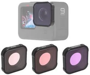 JSR KB Series Diving (Red Magenta Pink) Color Lens Filter for GoPro HERO13 Black /12 Black /11 Black /10 Black /9 Black