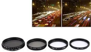 JUNESTAR 4 in 1 Proffesional 37mm Lens Filter(CPL + UV + ND2-400 + Star 8) for GoPro & Xiaoyi Yi Sport Action Camera