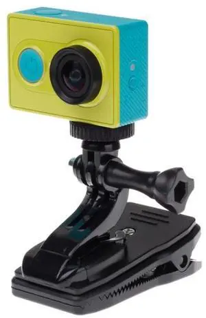 360 Degree Rotation J Shape Backpack Hat Clip Fast Clamp Mount for Yi Sport Camera(XM17)