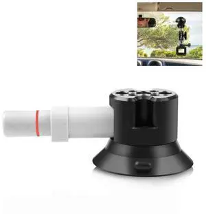 PULUZ 3 inch Car Single Pump Suction Cup Aluminum Alloy Mount (Black)