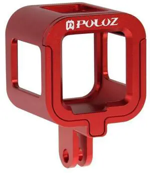 PULUZ Housing Shell CNC Aluminum Alloy Protective Cage with Insurance Frame for GoPro HERO5 Session /HERO4 Session /HERO Session (Red)