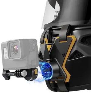 PULUZ Magnetic Quick Release Motorcycle Helmet Chin Strap Mount (Black)