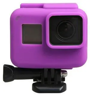 Original for GoPro HERO5 Silicone Border Frame Mount Housing Protective Case Cover Shell (Purple)