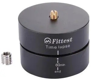 Fittest 360TL 360 Degrees Panning Rotating Panorama Cylindrical PTZ 60min / 45min / 30min / 15min Time Lapse Stabilizer Tripod Adapter with 2kg Bearing for GoPro HERO9 Black / HERO8 Black /7