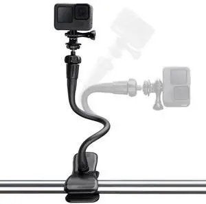 Flexible Arm Desktop Rod Action Camera Phone Holder Stand(Black)