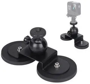 Car Suction Cup Mount Bracket for GoPro Hero11 Black / HERO10 Black / HERO9 Black / HERO8 Black /7 /6 /5 /5 Session /4 Session /4 /3+ /3 /2 /1, Xiaoyi and Other Action Cameras, Size: L(Black