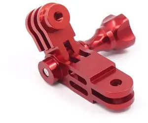 Action Camera Universal Aluminum Alloy Three-way Adjustment Arm 360 Degree Adapter (Red)