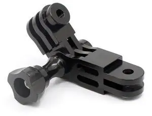 Action Camera Universal Aluminum Alloy Three-way Adjustment Arm 360 Degree Adapter (Black)
