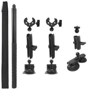 For Insta 360 ONE X / X2 / X3 / X4 Car Top Suction Cup Selfie Stick Bracket Set 3