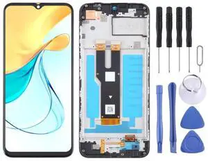 For ZTE Axon 50 Lite 8050 LCD Screen Digitizer Full Assembly with Frame (Black)