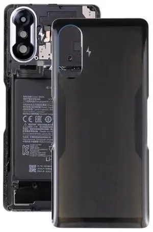 Glass Battery Back Cover for Redmi K40 Gaming (Black)