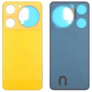 For ZTE nubia Music Z2353 Glass Battery Back Cover with Adhesive (Yellow)