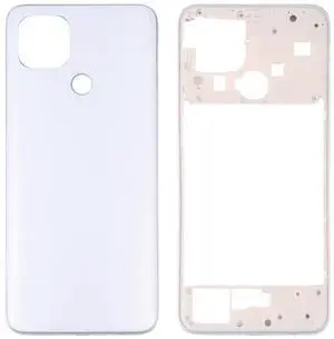 For OPPO A15/A15S/A35 Battery Back Cover with Middle Frame (White)