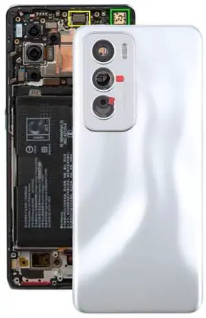 For OPPO Reno12 Global Original Battery Back Cover with Camera Lens Cover (Silver)
