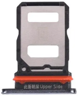 For vivo V21 / V21 5G V2066 V2108 V2050 SIM Card Tray + SIM Card Tray / Micro SD Card Tray (Black)