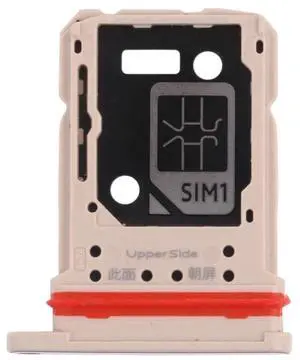 For vivo V21 / V21 5G V2066 V2108 V2050 SIM Card Tray + SIM Card Tray / Micro SD Card Tray (Gold)