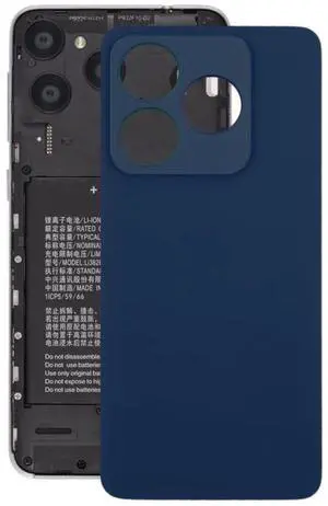 For ZTE Axon 60 Lite Glass Battery Back Cover with Adhesive (Blue) Black