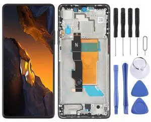 For Poco F5 Original AMOLED Material LCD Screen Digitizer Full Assembly with Frame (Black)