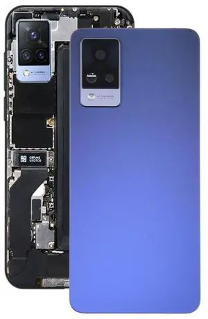 For vivo V21 Original Battery Back Cover with Camera Lens Cover (Blue) Black
