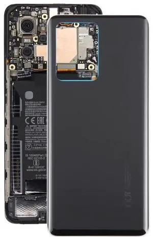 For Redmi Note 12 Pro+ OEM Glass Material Battery Back Cover (Black)