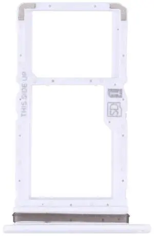 For Motorola Moto One Fusion Plus Original SIM Card Tray + Micro SD Card Tray (White)