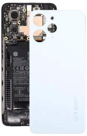 For Redmi 12 4G OEM Glass Material Battery Back Cover (White)