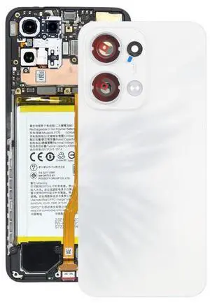 For OPPO Reno13 Original Battery Back Cover with Camera Lens Cover (White)