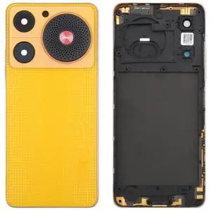 For ZTE nubia Music Z2353 Glass Battery Back Cover with Middle Frame / Camera Lens Cover (Yellow)