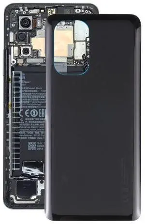 Glass Battery Back Cover for Poco F3 (Black)