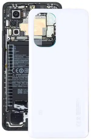 Glass Battery Back Cover for Poco F3 (White)