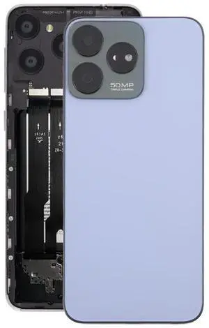 For ZTE Axon 50 Lite 8050 Glass Battery Back Cover with Middle Frame / Camera Lens Cover (Purple)