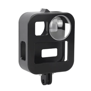 PULUZ Housing Shell CNC Aluminum Alloy Protective Cage for GoPro Max(Black) PULUZ Housing Shell CNC Aluminum Alloy Protective Cage for GoPro Max(Black)