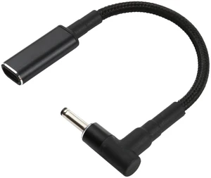 PD 100W 18.5-20V 3.0 x 1.0mm Elbow to USB-C / Type-C Adapter Nylon Braid Cable PD 100W 18.5-20V 3.0 x 1.0mm Elbow to USB-C / Type-C Adapter Nylon Braid Cable