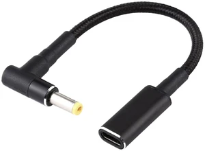PD 100W 18.5-20V 4.8 x 1.7mm Elbow to USB-C / Type-C Adapter Nylon Braid Cable PD 100W 18.5-20V 4.8 x 1.7mm Elbow to USB-C / Type-C Adapter Nylon Braid Cable