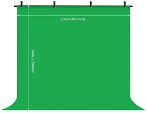 PULUZ 2x2m T-Shape Photo Studio Background Support Stand Backdrop Crossbar Bracket Kit with Clips(Green) (Green) PULUZ 2x2m T-Shape Photo Studio Background Support Stand Backdrop Crossbar Bracket Kit with Clips(Green) (Green)