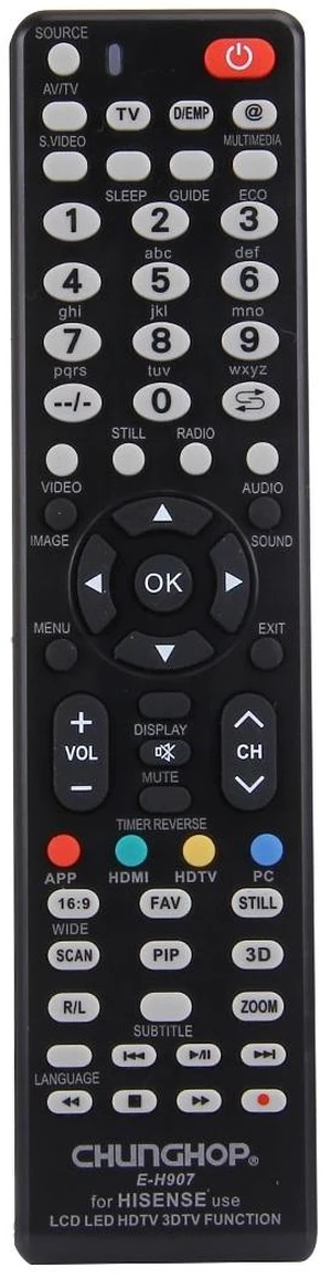CHUNGHOP E-H907 Universal Remote Controller for HISENSE LED LCD HDTV 3DTV CHUNGHOP E-H907 Universal Remote Controller for HISENSE LED LCD HDTV 3DTV
