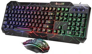 SHIPADOO D620 104-key Wired RGB Color Cracked Backlight Gaming Keyboard Mouse Kit for Laptop, PC SHIPADOO D620 104-key Wired RGB Color Cracked Backlight Gaming Keyboard Mouse Kit for Laptop, PC