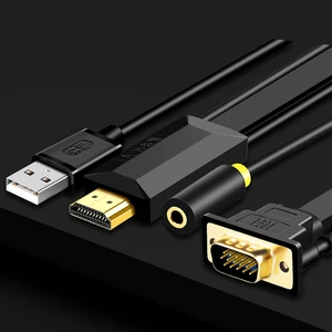 3m JH HV10 1080P HDMI to VGA Cable Projector TV Box Computer Notebook Industrial Display Adapter Cable 3m 3m JH HV10 1080P HDMI to VGA Cable Projector TV Box Computer Notebook Industrial Display Adapter Cable 3m