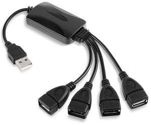 Universal 4 Ports USB 2.0 480Mbps High Speed Cable Hub for PC(Black) Universal 4 Ports USB 2.0 480Mbps High Speed Cable Hub for PC(Black)