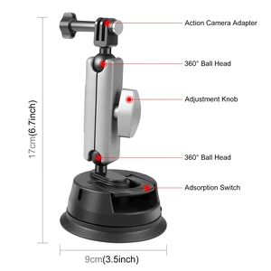PULUZ Car Suction Cup Arm Mount with Mount Adapter & Long Screw PULUZ Car Suction Cup Arm Mount with Mount Adapter & Long Screw
