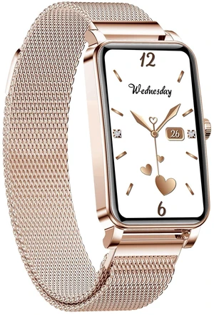 ZX19 1.45 inch HD Screen Bluetooth 5.0 IP68 Waterproof Women Smart Watch, Support Sleep Monitor / Menstrual Cycle Reminder / Heart Rate Monitor / Blood Oxygen Monitoring, Style: Milanese Str