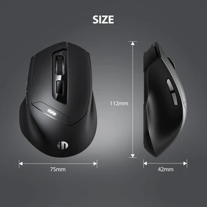Inphic DR01 Bluetooth 3 Mode Wireless Mouse Charging Quiet Office Game Laptop Computer Home Use DR01 (Black) (Black) Inphic DR01 Bluetooth 3 Mode Wireless Mouse Charging Quiet Office Game Laptop Computer Home Use DR01 (Black) (Black)