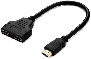 30cm 1080P HDMI Port Male to 2 Female 1 in 2 out Splitter Cable Adapter Converter 30cm 1080P HDMI Port Male to 2 Female 1 in 2 out Splitter Cable Adapter Converter