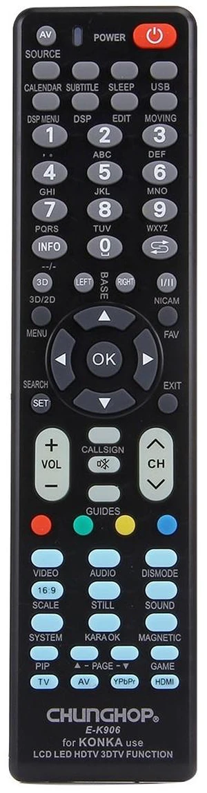 CHUNGHOP E-K906 Universal Remote Controller for KONKA LED TV / LCD TV / HDTV / 3DTV CHUNGHOP E-K906 Universal Remote Controller for KONKA LED TV / LCD TV / HDTV / 3DTV