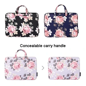 H40-B01 White Rose Pattern Laptop Case Bag Computer Liner Bag With Handle, Size: 15 Inch 15 Inch (Grey) H40-B01 White Rose Pattern Laptop Case Bag Computer Liner Bag With Handle, Size: 15 Inch 15 Inch (Grey)