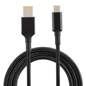 100W Big Square USB Male to USB-C / Type-C Male Nylon Weave Power Charge Cable for Thinkpad/ThinkBook/Xiaoxin, Cable Length: 1.7m 100W Big Square USB Male to USB-C / Type-C Male Nylon Weave Power Charge Cable for Thinkpad/ThinkBook/Xiaoxin, Cable Length: 1.7m