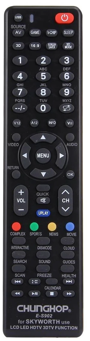 CHUNGHOP E-S902 Universal Remote Controller for SKYWORTH LED TV / LCD TV / HDTV / 3DTV CHUNGHOP E-S902 Universal Remote Controller for SKYWORTH LED TV / LCD TV / HDTV / 3DTV
