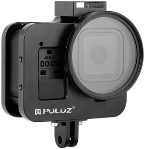 PULUZ Housing Shell CNC Aluminum Alloy Protective Cage with Insurance Frame & 52mm UV Lens for GoPro HERO8 Black (Black) PULUZ Housing Shell CNC Aluminum Alloy Protective Cage with Insurance Frame & 52mm UV Lens for GoPro HERO8 Black (Black)