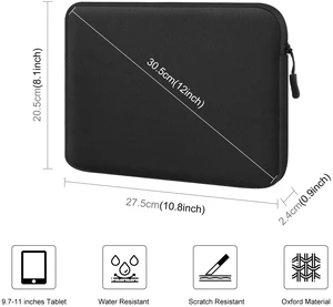 HAWEEL 11 inch Tablet Sleeve Case Zipper Briefcase Bag for 9.7-11.0 inch Tablets (Black) HAWEEL 11 inch Tablet Sleeve Case Zipper Briefcase Bag for 9.7-11.0 inch Tablets (Black)